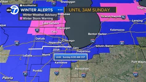 Chicago Weather Forecast Winter Storm Warning In Effect For Some