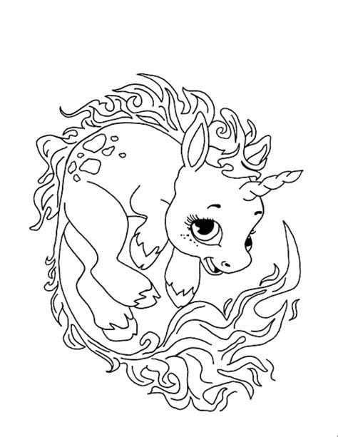 46 Kawaii Unicorn Coloring Pages Just Kids