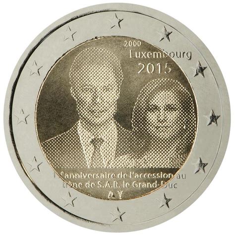 2 Euro Lussemburgo 2015 Granduca Henry Lussemburgo Euro Commemorativi