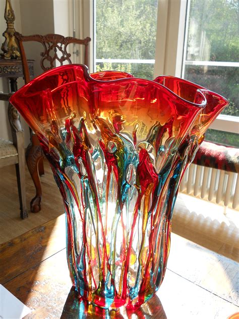 Love T Wade S Murano Italian Glass Vase Artistic Living Pinterest Floreros Cristales Y
