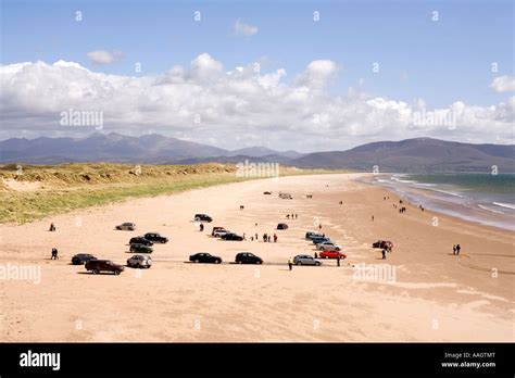 Ireland County Kerry Dingle Inch Beach Elevated View Stock Photo