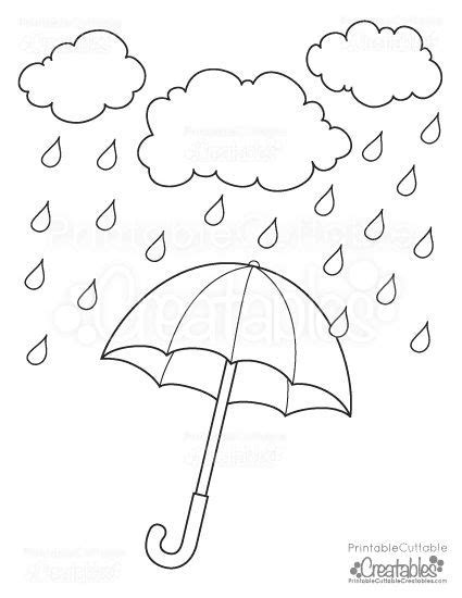 Rainy day coloring page from fall category. Rainy Day Umbrella Free Printable Coloring Page | Malvorlagen frühling, Wetter basteln und ...