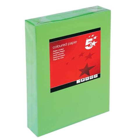 5 Star Deep Green A4 Printer Paper Multifunctional Ream Wrapped 80gsm