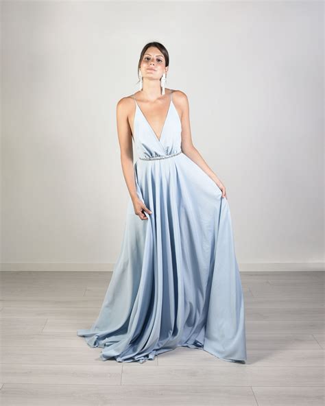 Vestido Invitada Boda Azul Celeste Descuento Online