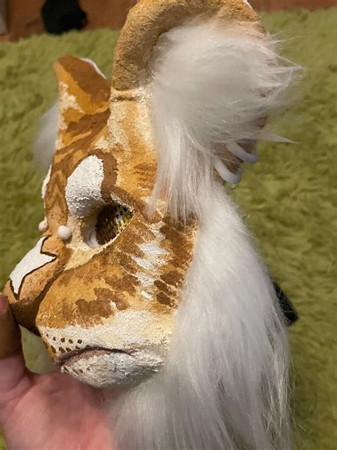 Golden Tiger Therian Mask Etsy