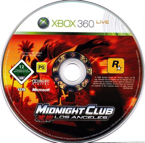 Midnight Club Los Angeles 2008 Xbox 360 Box Cover Art