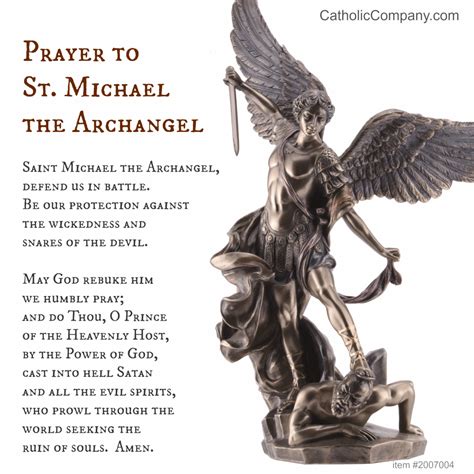 St Michael Prayer Archangel Michael Prayer Catholic P