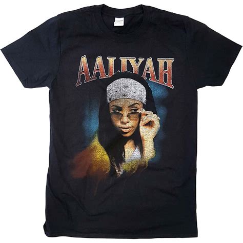 Aaliyah Aaliyah Mens Trippy Slim Fit T Shirt Black