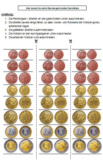 Spielgeld banknoten, rechengeld, playmoney, geldscheine. Spielgeld und Rechengeld zum Drucken und Ausschneiden ...