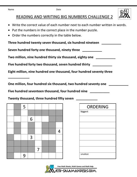 Fun Worksheets For 4th Grade Math Try This Sheet