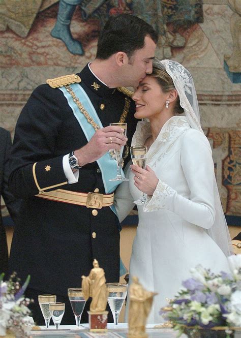 In May 2004 Felipe Gave Letizia A Tender Kiss On Their Wedding Day