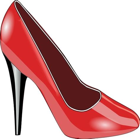 Red Shoe Clip Art Vectors Graphic Art Designs In Editable Ai Eps Svg