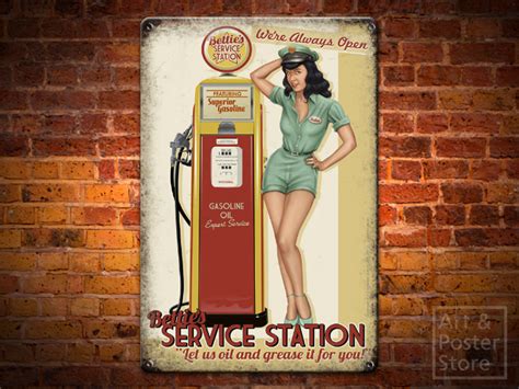 Second Life Marketplace Betties Service Station Retro Sexy Pin Up