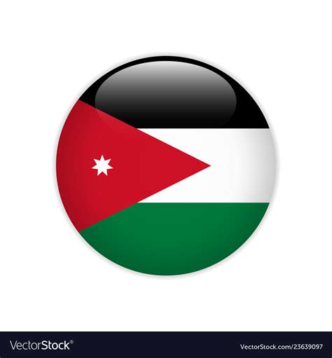 Jordan Flag On Button Royalty Free Vector Image
