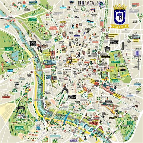 Mathias Sielfelds Beautifully Illustrated Map Of Madrid Offers Huge