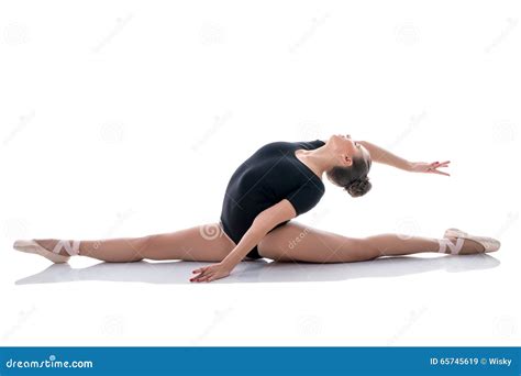 Image Of Nice Ballerina Gracefully Performs Splits Stock Image Image Of Dancer Nice 65745619