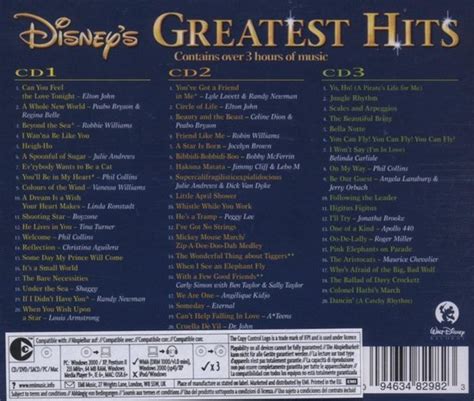 Disneys Greatest Hits Original Soundtrack Cd Album Muziek