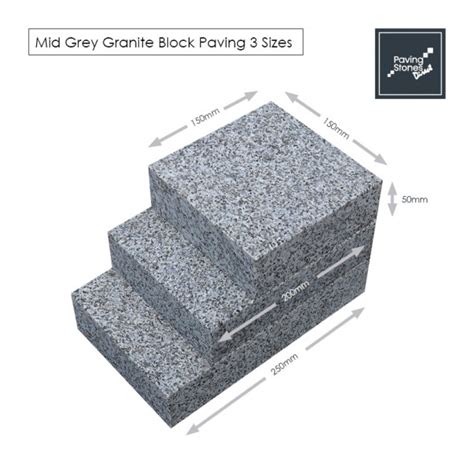 Silver Granite Block Paving 50mm Paving Stones Direct