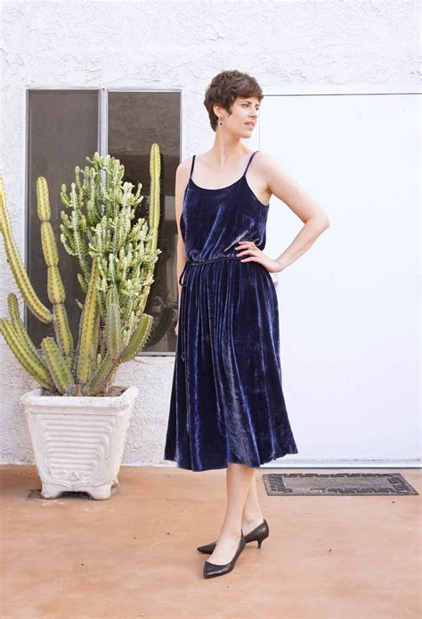 Slip dresses are a stunning essential and so easy to dress up or down. DIY Velvet Slip Dress - Catarina Dress by Seamwork — Sew DIY