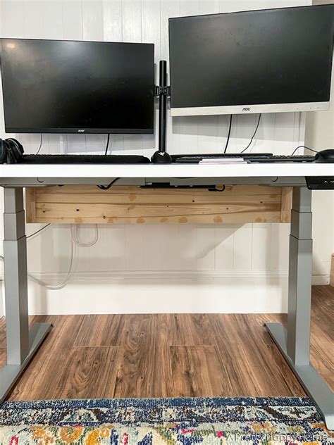 How To Hide Cords On A Standing Desk A Pretty Happy Home