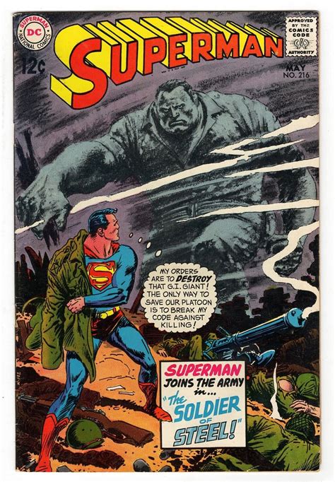 Superman 216 Original Vintage 1969 Dc Comics Comic Books Silver