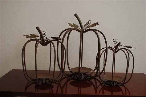 Wire Pumpkins Embellished With Ribbon