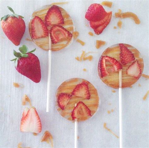 Real Fruit And Flower Lollipops By Asecretforest Strawberry Candy