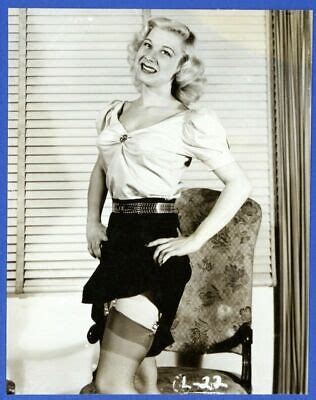 Gorgeous Teasing Blonde Vintage Photo Stockings Garters Legs Leggy Q Ebay