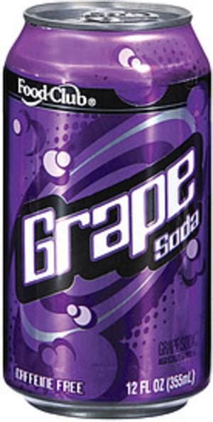 Food Club Grape 12 Oz Soda 6 Pkg Nutrition Information Innit