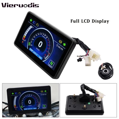 Universal Motorcycle Full Lcd Display Multi Function Instrument Cluster