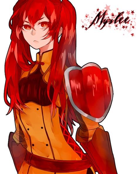 Render Red Haired Anime Girl By Myslee Chan On Deviantart