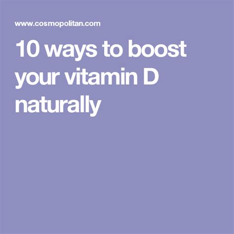 10 Ways To Boost Your Vitamin D Naturally Vitamin D Vitamins Diet And Nutrition