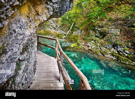 Slovenia Vintgar Gorge Triglav National Park Julian Alps Stock