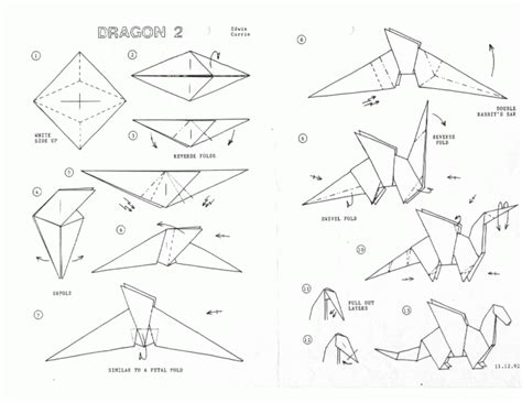 How To Make A Simple Origami Dragon Origami Drago Easy Origami Dragon