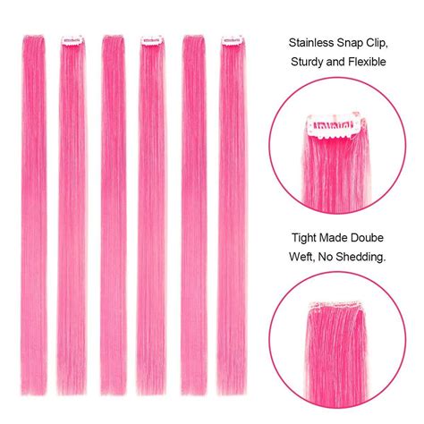10pcs Colored Clip In Hair Extensions 22 Straight Fashion Hairpieces