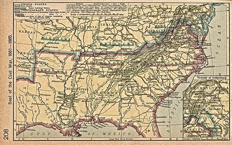 1up Travel Historical Maps Of United Statesseat Of The Civil War