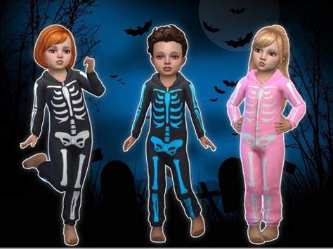 Toddlers Skeleton Conversion By Zurkdesign Sims 4 Toddler Clothes