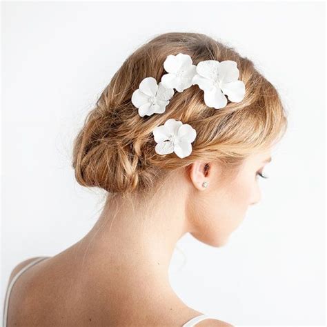 Cherry Blossom Hair Pins Wedding Bridal Hair Pins Flower Etsy
