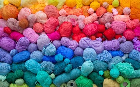 Premium Photo Many Colorful Balls Of Wool And Cotton Yarns