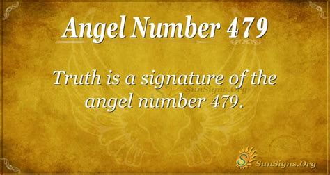Angel Number 479 Meaning Spiritual Healing Sunsignsorg