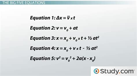 Uniformly Accelerated Motion Quantitites Equations And Examples
