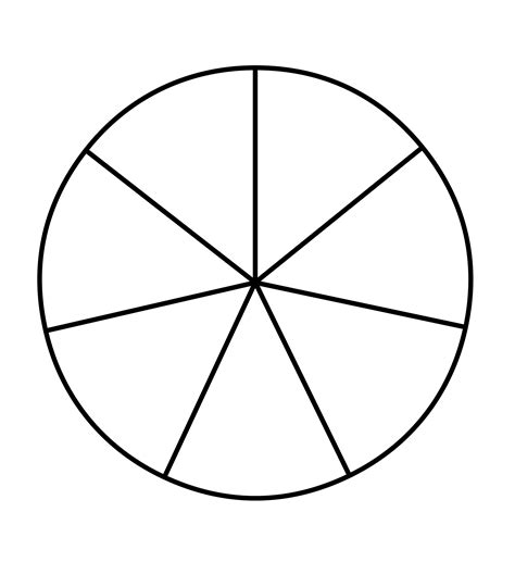 Fraction Pie Divided Into Sevenths Clipart Etc