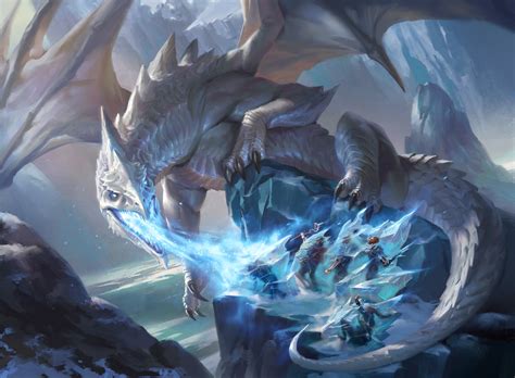 White Dragon Mtg Art From Adventures In The Forgotten Realms Set By