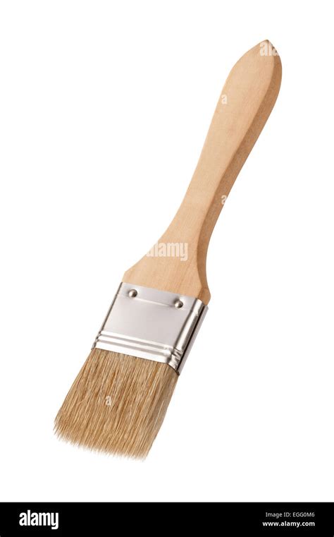 Paintbrush With A Wooden Handle Stock Photo Alamy