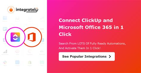 How To Integrate Clickup And Microsoft Office 365 1 Click ️ Integration