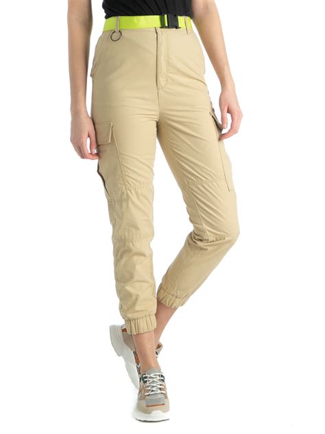 Pantalon Cargo Ceinture Fluo Femme DistriCenter