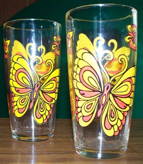 Far Out Butterfly Drinking Glasses