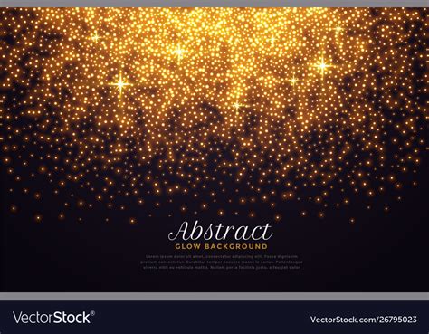 Beautiful Sparkles Background In Golden Color Vector Image