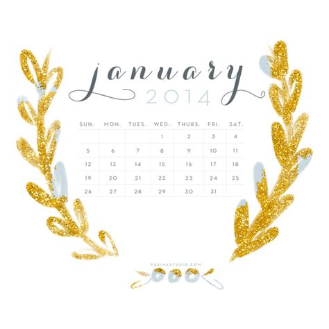 Freebie January 2014 Calendar Parima Studio