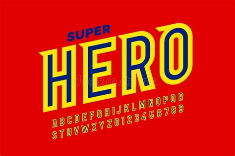 Comics Superhero Style Font Stock Vector Illustration Of Print Funny